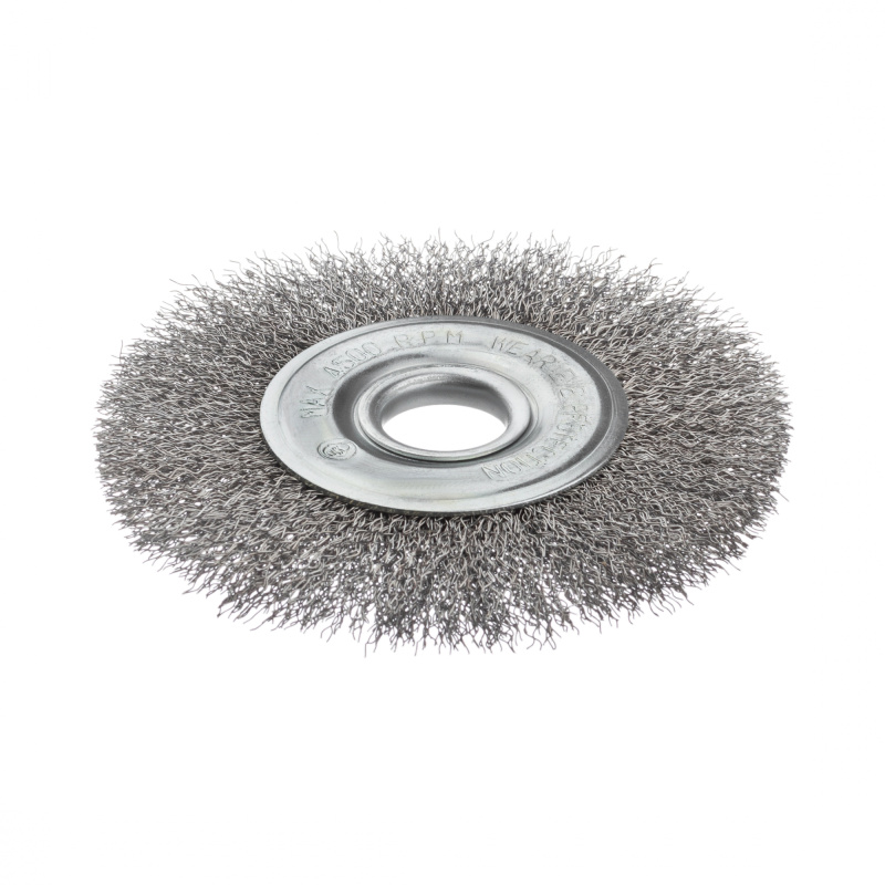 Щетка дисковая с гофр проволокой для УШМ № 499 D125 мм d=22,2 ПрофОснастка RPM 12 000 SS (нерж) 0,3