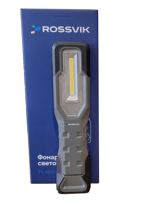 Фонарь светодиодный аккумуляторный, 1000люмен, 3.7В, 4.4Ач ROSSVIK FL1000