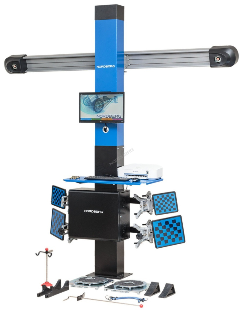 Стенд сход-развал 3D модель  настенный (без колонны) с поворотным механизмом NORDBERG C802-СА