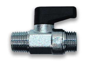 Минивентиль шаровой конический M1/4"-F1/4" наружняя  A311/3