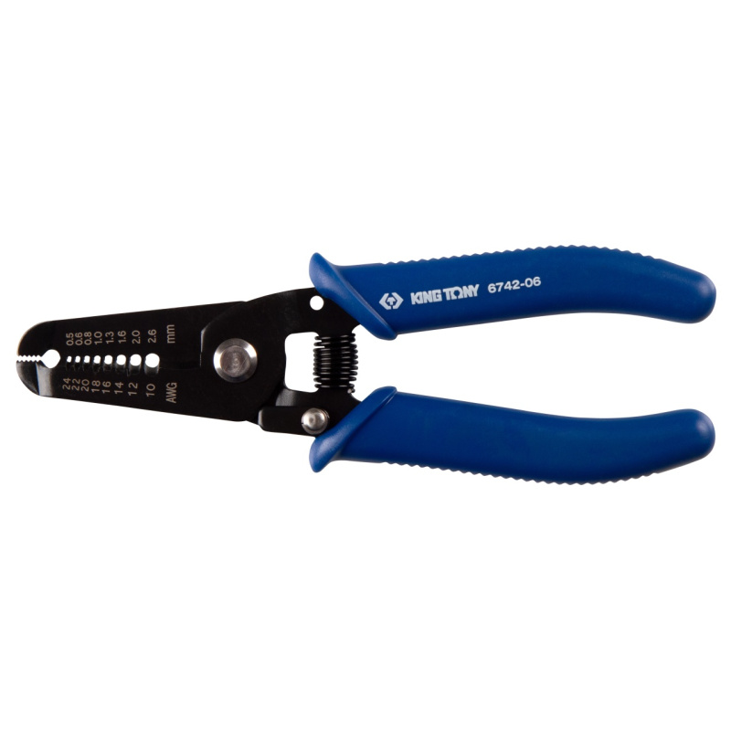 KING TONY Стриппер для зачистки изоляции и резки проводов, 160 мм 6742-06