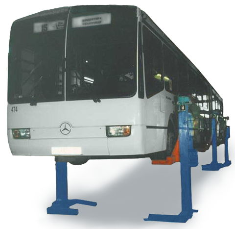 Подъемник передвижной электромеханический, г/п 24 т, 6 стоек, подхват за колеса ПП-24 по ТЗ