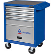 МАСТАК Тележка инструментальная серии «ОПТИМА», 4 полки и отсек, синяя 522-04581MB