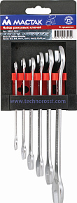 МАСТАК Набор рожковых ключей, 6-19 мм, 6 предметов 0220-06H